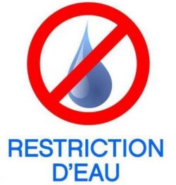 Restriction d'eau 2