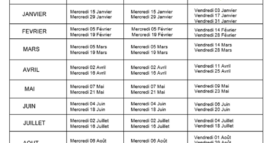 Calendrier des permanences 2025 Mission locale du Pays Sancerre Sologne